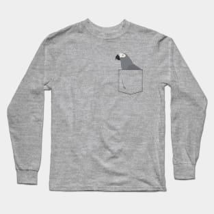 African Grey Parrot In Your Front Pocket Long Sleeve T-Shirt